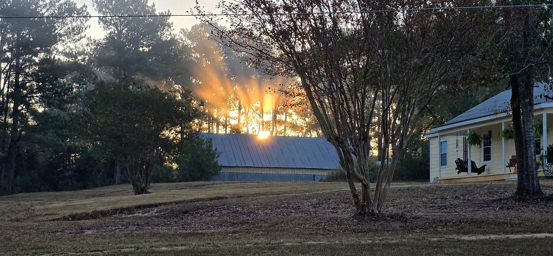 The Pearl — sunset over the property